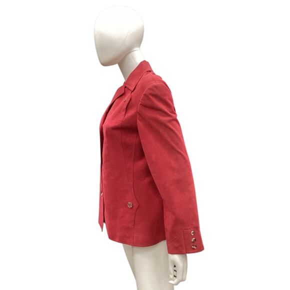 Vintage Lillie Rubin Women’s Blazer Size M Ultrasuede Front Pockets Cool Buttons - Picture 2 of 4